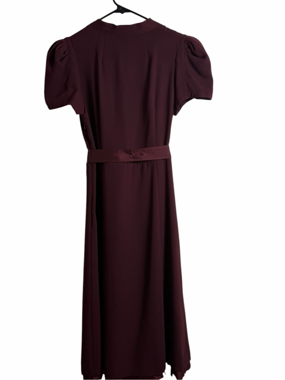 Vintage Betsey Johnson Burgundy Maxi Dress Puff Sleeve Romantic Y2K - Picture 5 of 9